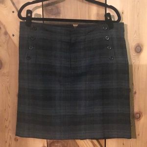 GAP Dark Gray Plaid Mini Skirt